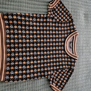 Fendi signature short sleeve sweater